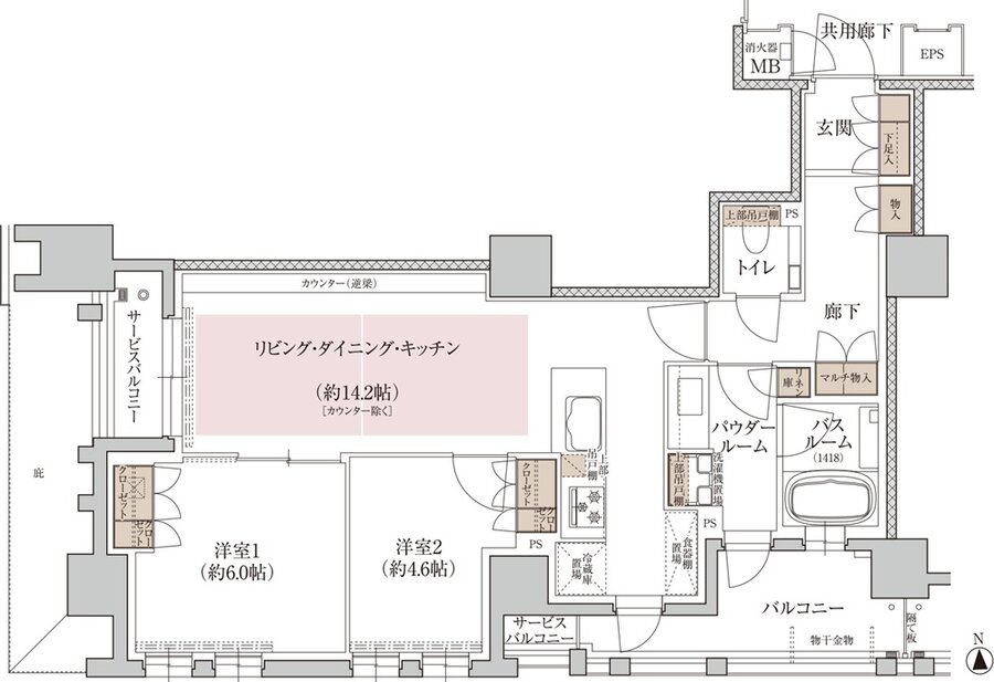 プレミスト京都 三条堀川 間取り C’ type