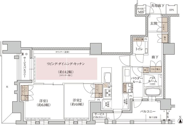 プレミスト京都 三条堀川 間取り C’ type