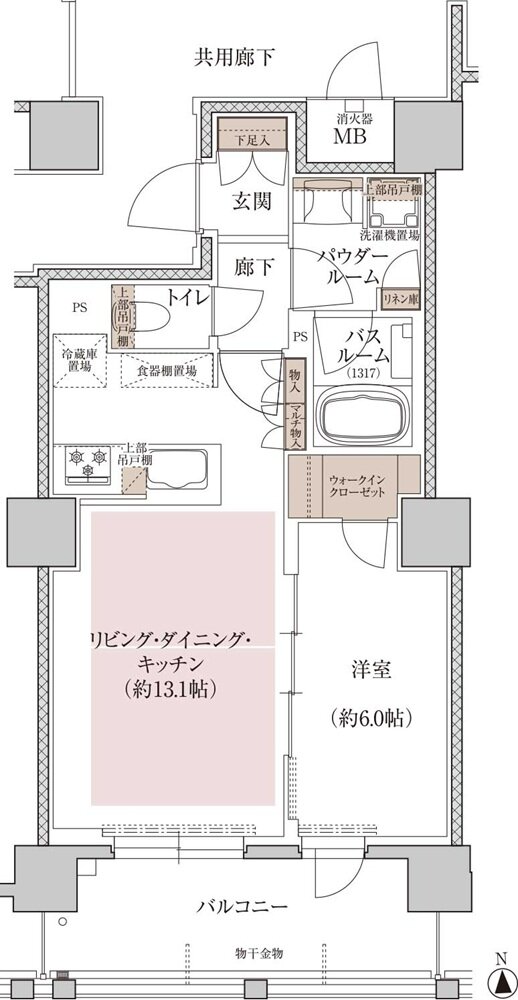 プレミスト京都 三条堀川 間取り E’ type