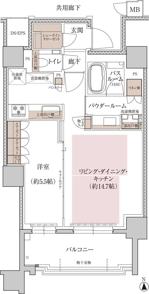 プレミスト京都 三条堀川 間取り G’ type