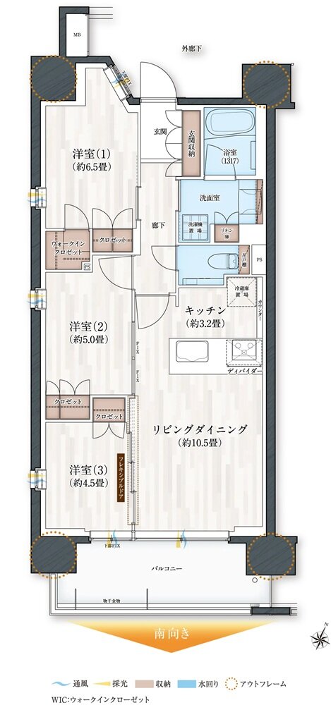 デュオヒルズ静岡伝馬町 間取り Aタイプ