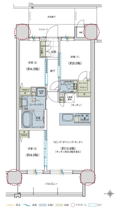 ユニハイム京都西院高辻通 間取り Gタイプ