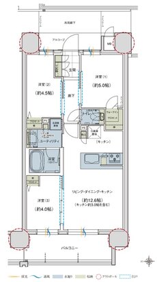 ユニハイム京都西院高辻通 間取り Gタイプ