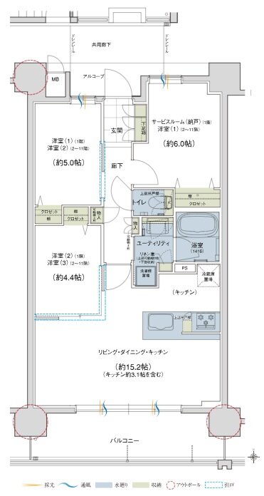 ユニハイム京都西院高辻通 間取り Cタイプ