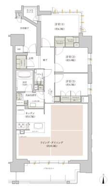 ジオ桜山グラン 間取り C typeMENU PLAN2