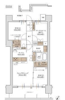 エンブレム徳島 間取り I-Jタイプ