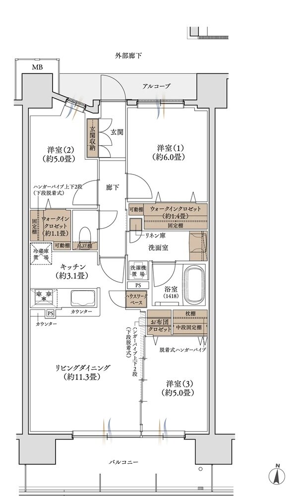 エンブレム徳島 間取り II-Fタイプ
