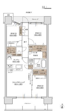 エンブレム徳島 間取り II-Fタイプ