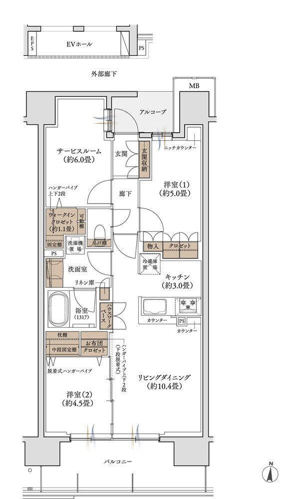 エンブレム徳島 間取り II-Gタイプ