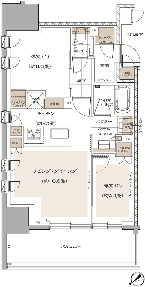 ヴィークハウス目黒 間取り E type