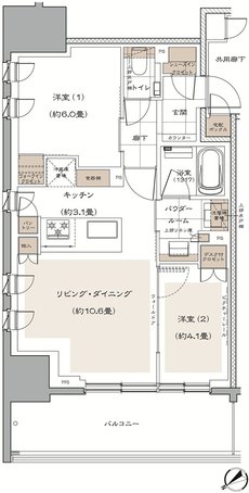 ヴィークハウス目黒 間取り E type