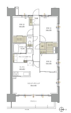 ザ・レジデンス松本深志 間取り Tタイプ（パークアリーナ）