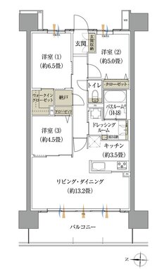 ザ・レジデンス松本深志 間取り Cタイプ（アルプスアリーナ）