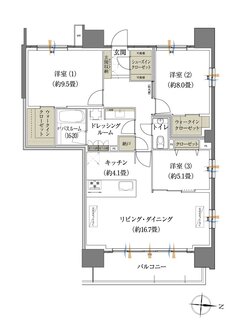 ザ・レジデンス松本深志 間取り PLタイプ（パークアリーナ）