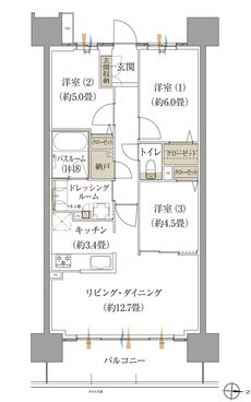 ザ・レジデンス松本深志 間取り Pタイプ（パークアリーナ）