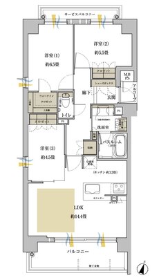 ワコーレ神戸上筒井通レジデンス 間取り A type