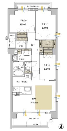 ワコーレ神戸上筒井通レジデンス 間取り D type