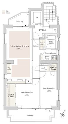 ロイヤルシーズン九段南 間取り Aタイプ