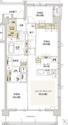 リビオ浦安ザ・プレイス 間取り Aタイプ