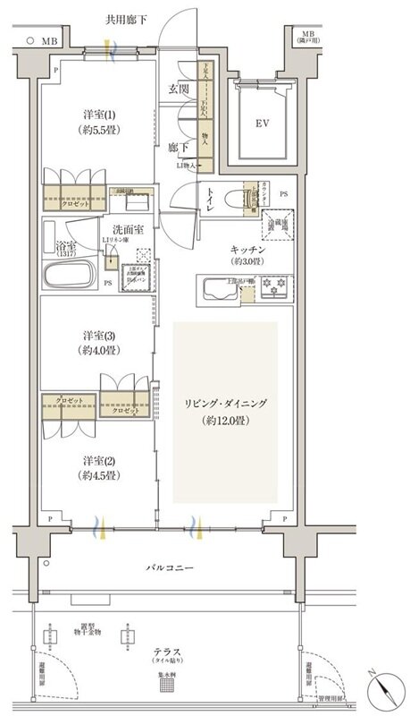 リビオ浦安ザ・プレイス 間取り Btタイプ(最終期)