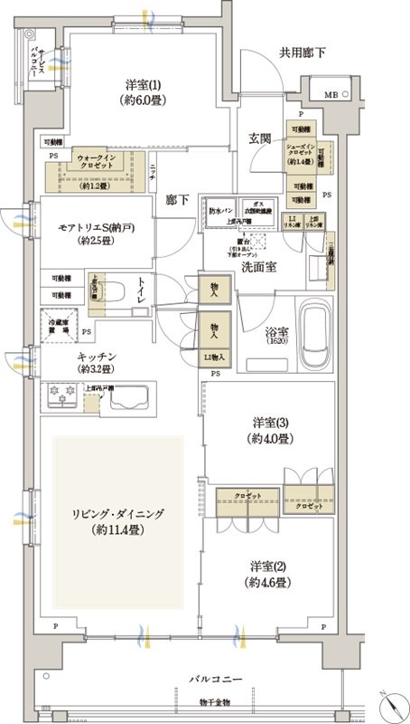 リビオ浦安ザ・プレイス 間取り Dタイプ