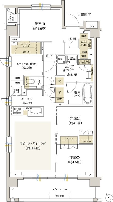 リビオ浦安ザ・プレイス 間取り Dタイプ
