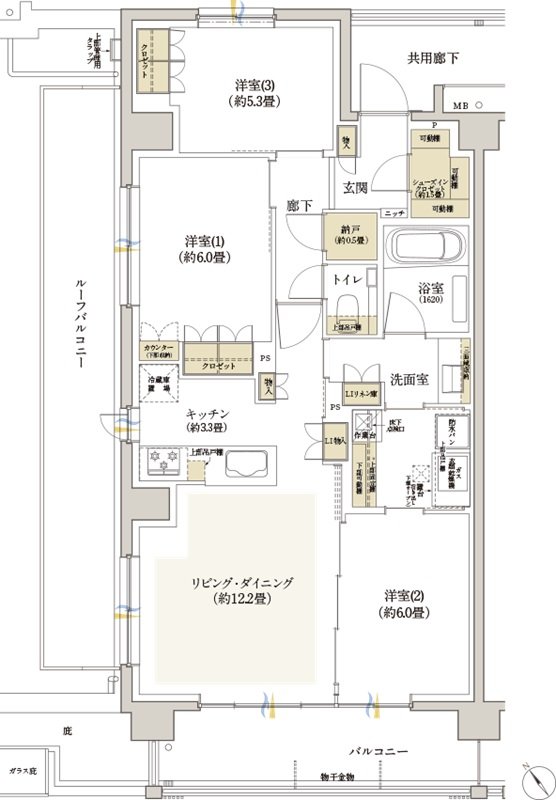 リビオ浦安ザ・プレイス 間取り Hrタイプ(先着順)