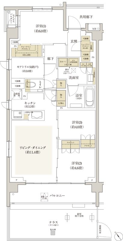リビオ浦安ザ・プレイス 間取り Dtタイプ