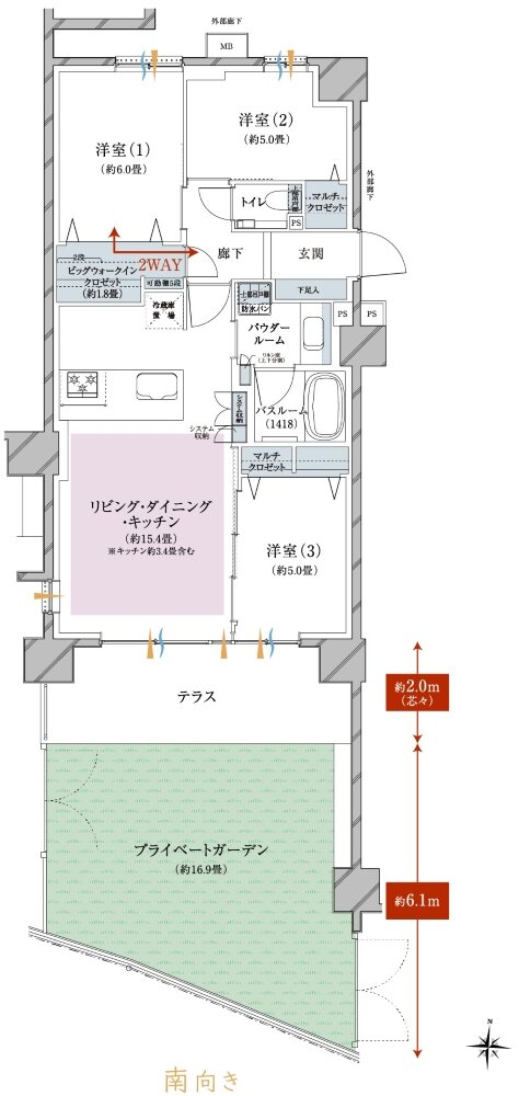 ヴェレーナ西新井ザ・ハウス 間取り Eg TYPE