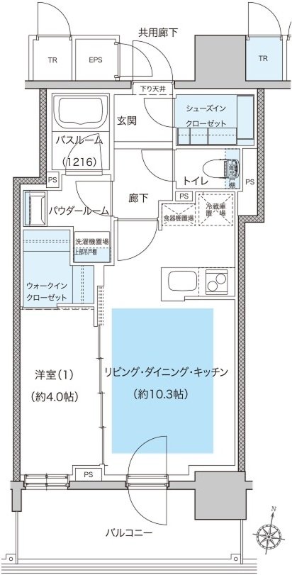 モンドミオ札幌大通 南二条 間取り H type