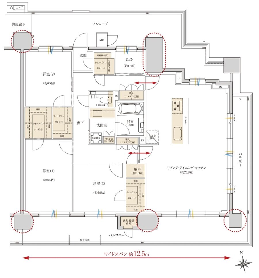 レ・ジェイド西宮ミッドプレイス 間取り G TYPE