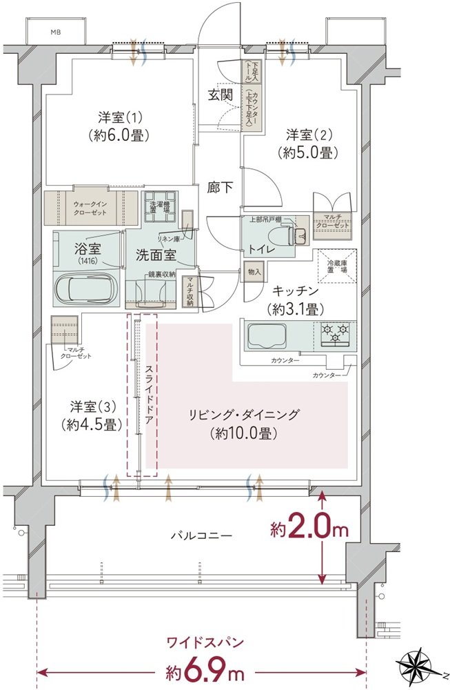 オーベル大宮プレイス 間取り B TYPE