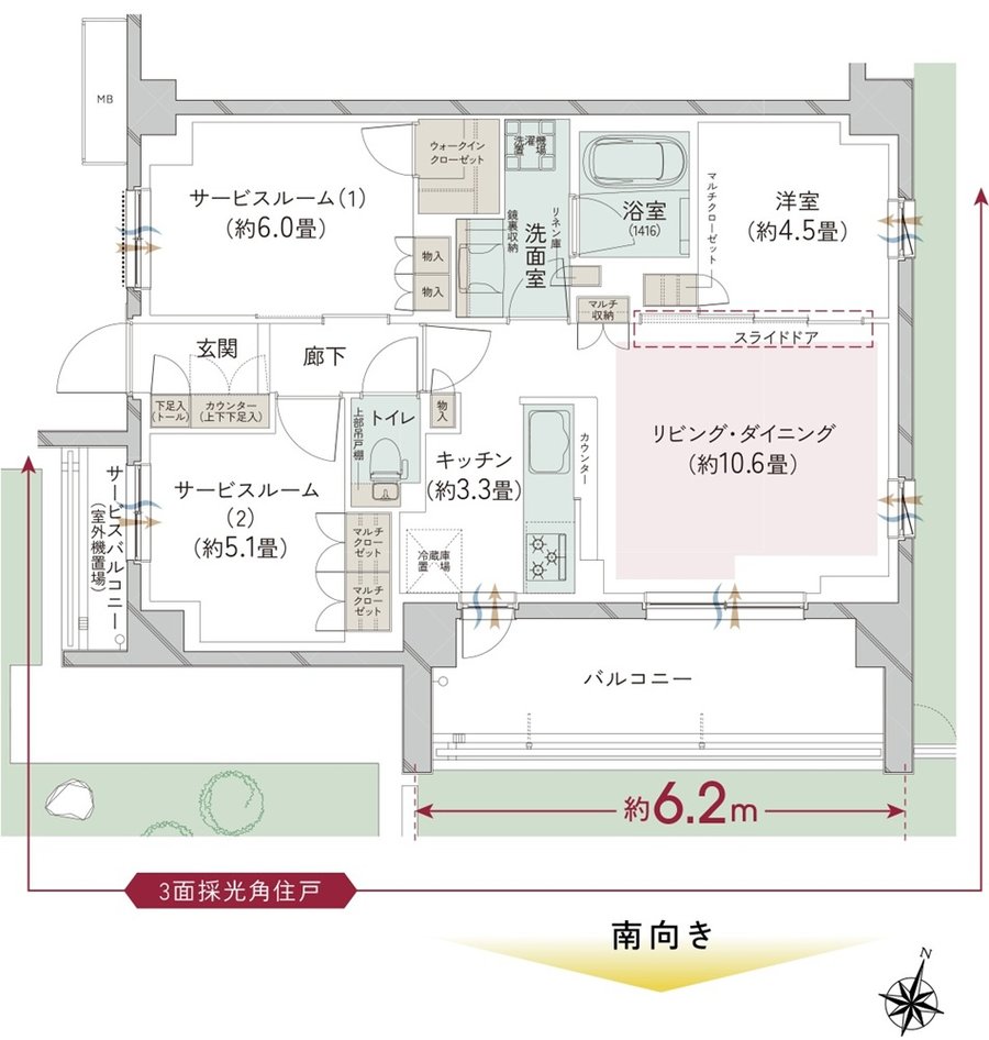 オーベル大宮プレイス 間取り D TYPE