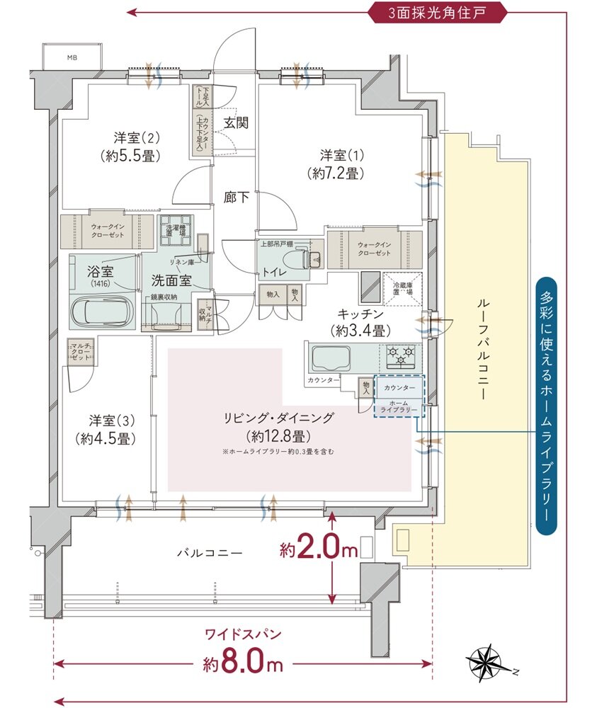 オーベル大宮プレイス 間取り Br TYPE