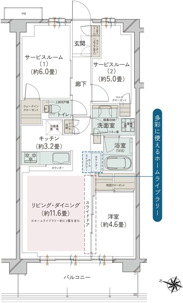 オーベル大宮プレイス 間取り K TYPE