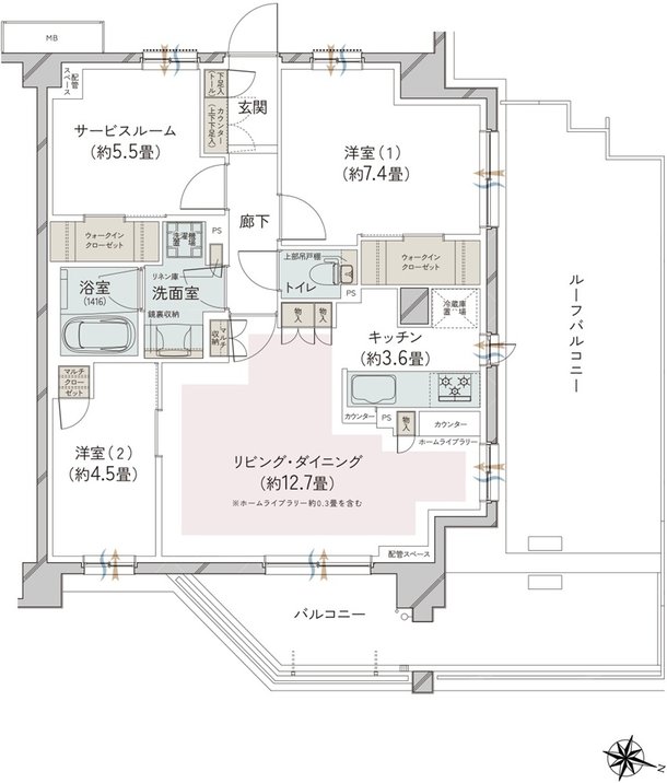 オーベル大宮プレイス 間取り Cr type