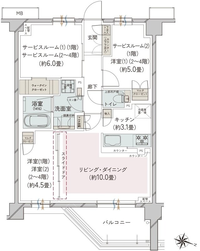 オーベル大宮プレイス 間取り C TYPE