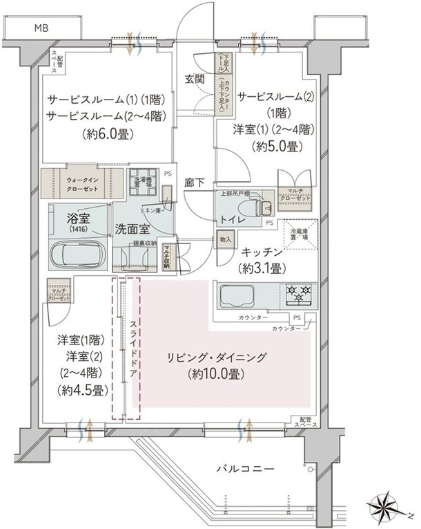 オーベル大宮プレイス 間取り C TYPE