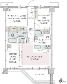 オーベル大宮プレイス 間取り C TYPE
