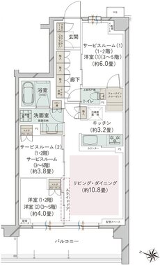 オーベル大宮プレイス 間取り J type