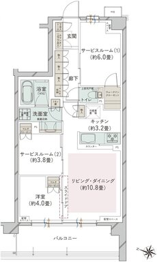 オーベル大宮プレイス 間取り J type