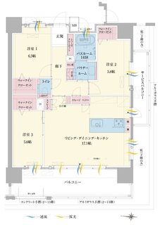 グランドパレス佐賀城内 間取り E type