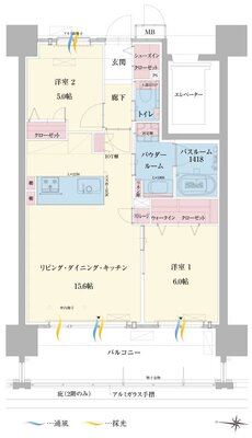 グランドパレス佐賀城内 間取り D type
