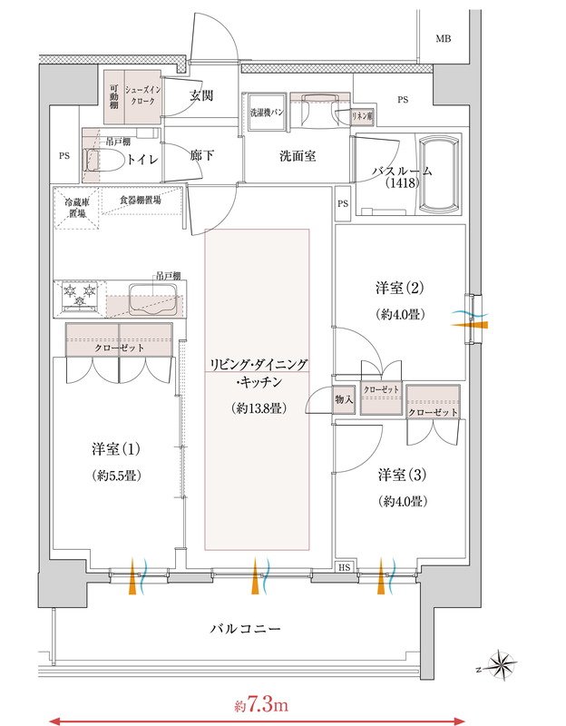 イノバス上前津 間取り Fタイプ
