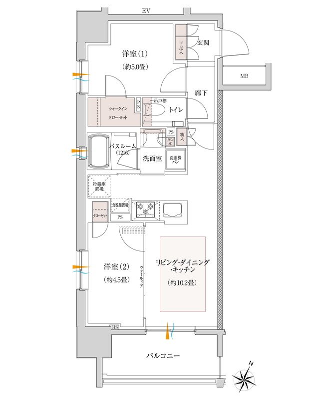 イノバス金山熱田 間取り Aタイプ