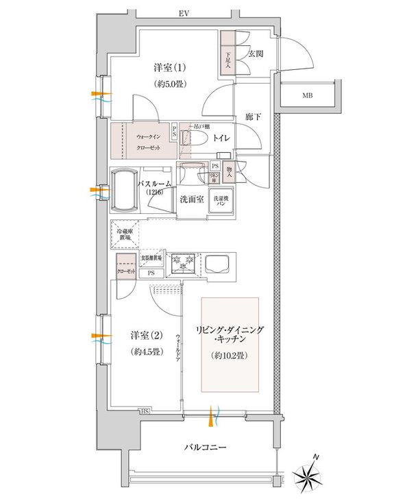 イノバス金山熱田 間取り Aタイプ