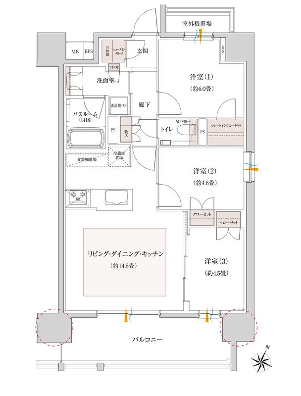 イノバス金山熱田 間取り Cタイプ