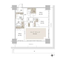 ルネタワー八王子 間取り 80A2 TYPE