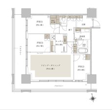 ルネタワー八王子 間取り 80B1 TYPE