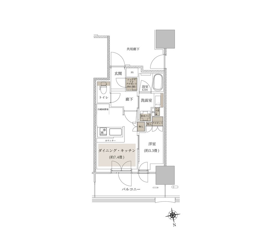 ルネタワー八王子 間取り 30A TYPE